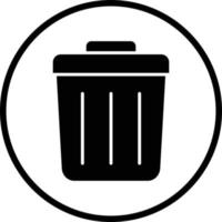 Trash Bin Vector Icon Design