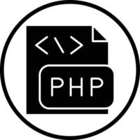 diseño de icono de vector de archivo php