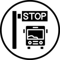 Bus Stop Vector Icon Design