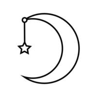 Moon and Stars icon vector. Night illustration sign. dream symbol. Sleep logo. vector