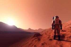 The success of the astronaut's mission on Mars. photo