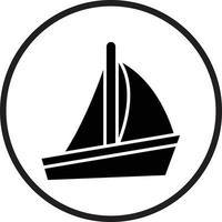 Sailboat Vector Icon Design