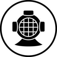 Diving Helmet Vector Icon Design