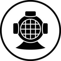 Diving Helmet Vector Icon Design