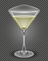 martini cóctel alcohólico bebida vaso vector ilustración aislado en blanco antecedentes