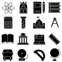 Education icon vector set. school illustration sign collection. college symbol. study logo.