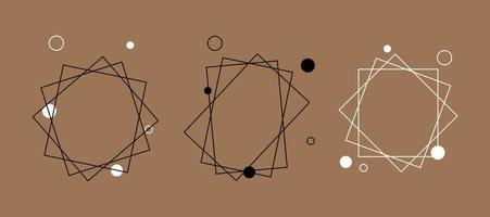 conjunto de resumen geométrico marcos vector