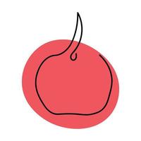 Candle drawing drawn in one line vector