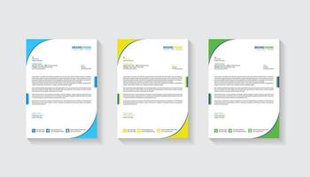Creative and modern business letterhead design template vector