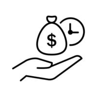 Easy instant credit, loan payment, fast money icon, finance thin line symbol. vector