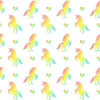 Vector seamless pattern of unicorn silhouette