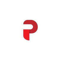 Letter P Pixel Logo Design Element vector