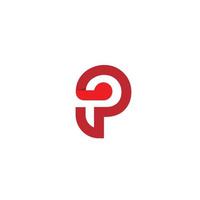 Letter P Pixel Logo Design Element vector