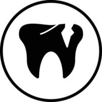 Broken Tooth Vector Icon Design