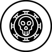 Pirate Coin Vector Icon Design
