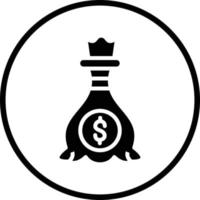 Money Bag Vector Icon Design