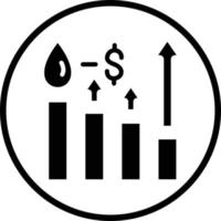 Oil Price Increase Vector Icon Design