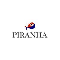 Piranha fish logo design vector