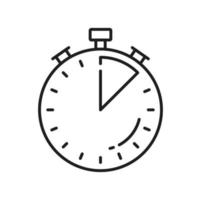 Chronometer outline icon. Stopwatch clock timer vector