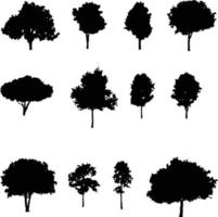 árbol siluetas vector