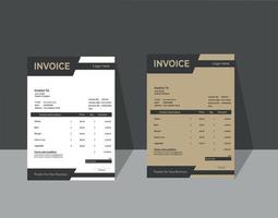 Simple invoice design vector