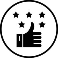 Positive Review Vector Icon Design