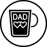 DAD Mug Vector Icon Design