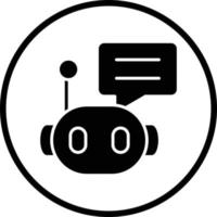 Chat Bot Vector Icon Design