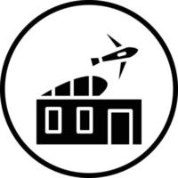 Airport Building Vector Icon Design