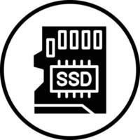 diseño de icono de vector de tarjeta ssd