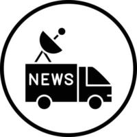 Noticias camioneta vector icono diseño