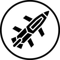 Army Rocket Vector Icon Design