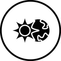 Solar Eclipse Vector Icon Design