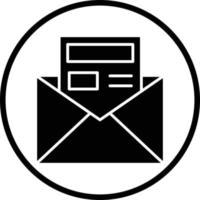 Newsletter Vector Icon Design