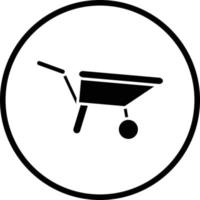 Wheelbarrow Vector Icon Design