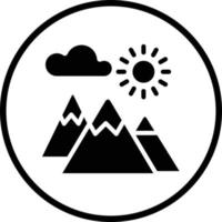Mountains Vector Icon Design