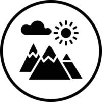 Mountains Vector Icon Design