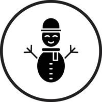 Snowman Vector Icon Design