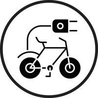 eléctrico bicicleta vector icono diseño