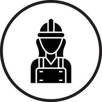 Lady Worker Vector Icon Design