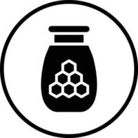 Honey Jar Vector Icon Design