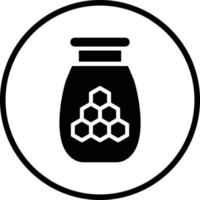 Honey Jar Vector Icon Design