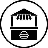 Burger Cart Vector Icon Design