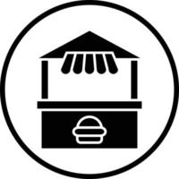 Burger Cart Vector Icon Design