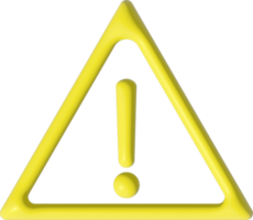 illustration. 3D  Symbols with caution symbols. png