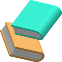 3d illustration livre symbole icône png