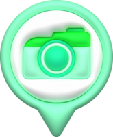 illustration 3D , check-in point icon, take a photo png