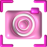 Photography focus point icon illustration 3D png