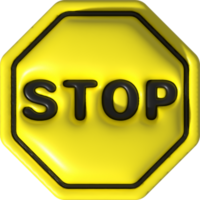 illustrations 3D , stop symbols or caution symbols png