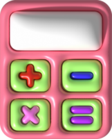 3d ilustración calculadora símbolo icono png